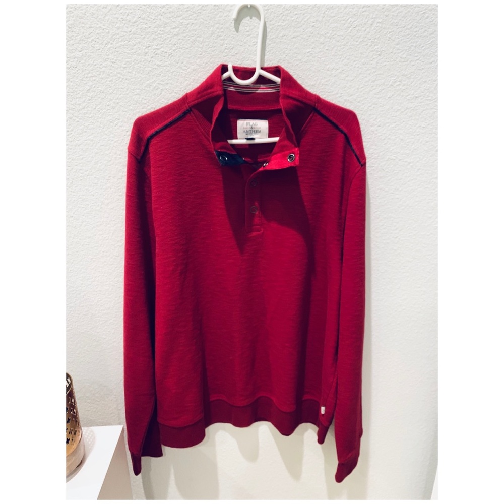 Button-Up Red Sweater
